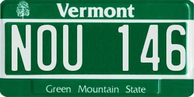 VT license plate NOU146