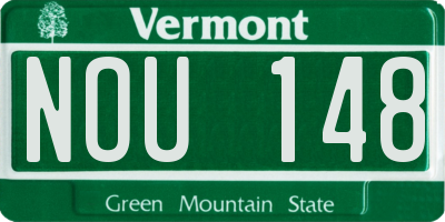 VT license plate NOU148