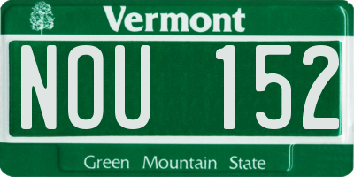 VT license plate NOU152