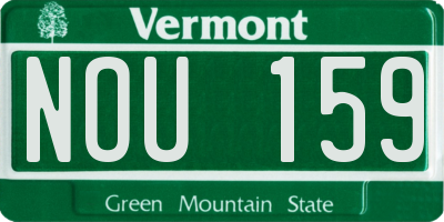 VT license plate NOU159