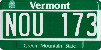 VT license plate NOU173