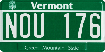 VT license plate NOU176