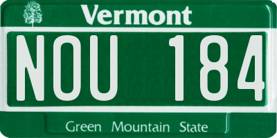 VT license plate NOU184