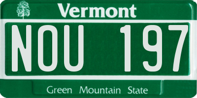 VT license plate NOU197