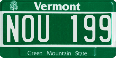 VT license plate NOU199