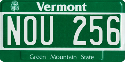 VT license plate NOU256