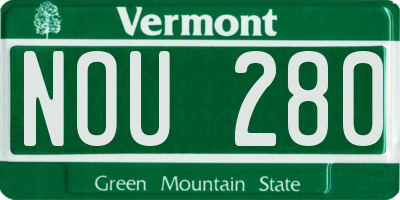 VT license plate NOU280