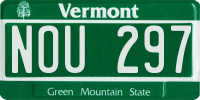 VT license plate NOU297
