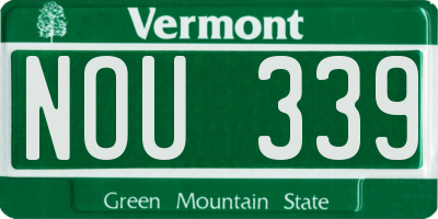 VT license plate NOU339