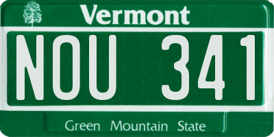 VT license plate NOU341