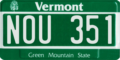 VT license plate NOU351