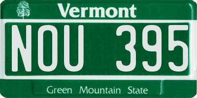 VT license plate NOU395