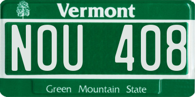 VT license plate NOU408