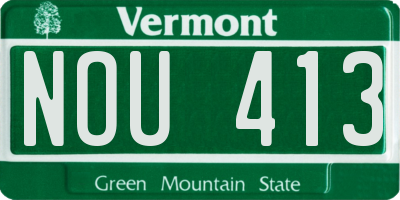 VT license plate NOU413