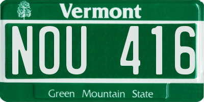 VT license plate NOU416