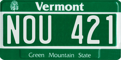 VT license plate NOU421