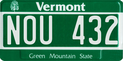 VT license plate NOU432