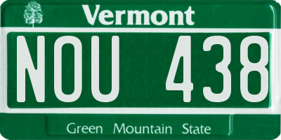 VT license plate NOU438