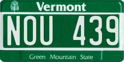 VT license plate NOU439
