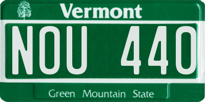 VT license plate NOU440