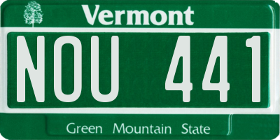 VT license plate NOU441