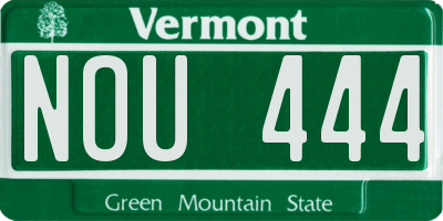 VT license plate NOU444