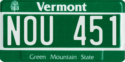 VT license plate NOU451