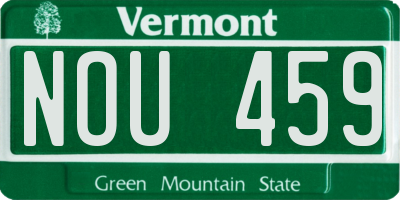 VT license plate NOU459