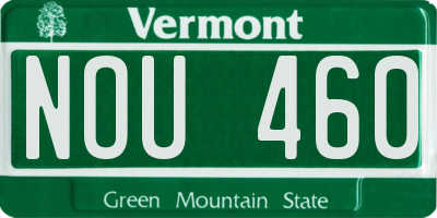 VT license plate NOU460