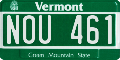 VT license plate NOU461