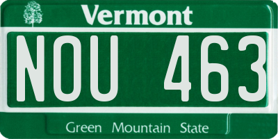 VT license plate NOU463