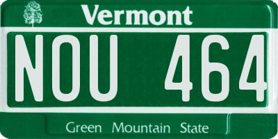 VT license plate NOU464