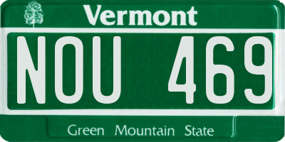 VT license plate NOU469