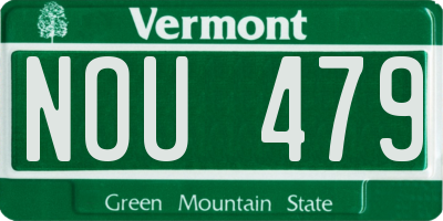 VT license plate NOU479