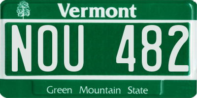 VT license plate NOU482