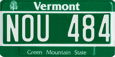 VT license plate NOU484