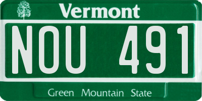VT license plate NOU491