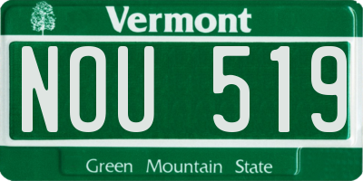 VT license plate NOU519