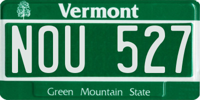 VT license plate NOU527