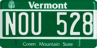 VT license plate NOU528