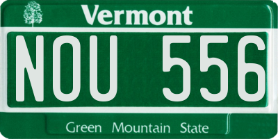 VT license plate NOU556