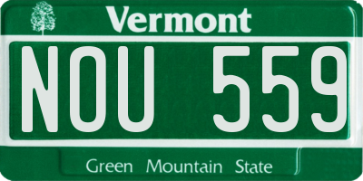 VT license plate NOU559