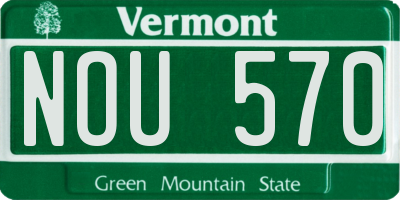 VT license plate NOU570