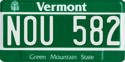 VT license plate NOU582