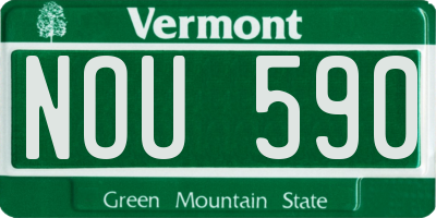 VT license plate NOU590