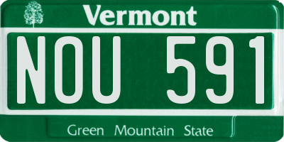 VT license plate NOU591