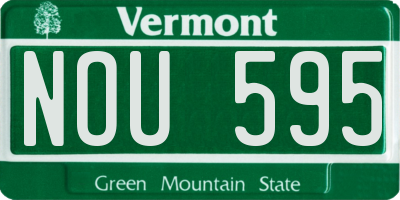 VT license plate NOU595