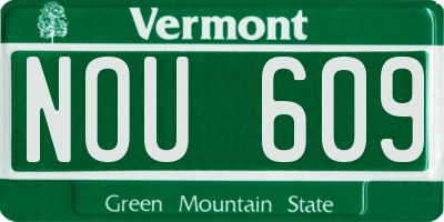 VT license plate NOU609