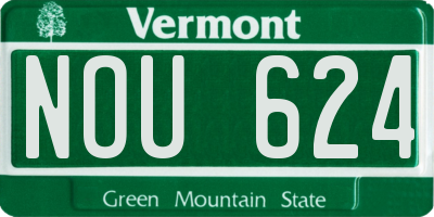 VT license plate NOU624