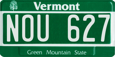 VT license plate NOU627